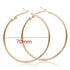 Big Circle Gold and Silver Luxury Woman 40mm 60mm 70mm 80mm Exaggerate Big Smooth Circle Hoop Earrings In Elegant Style