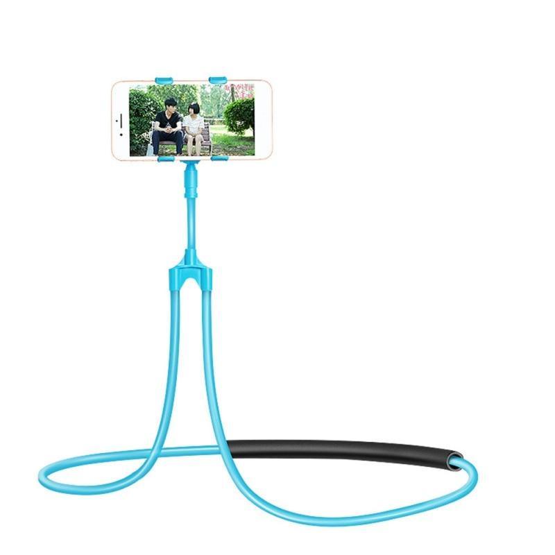 Universal Flexible Mobile Phone Holder Hanging Neck Lazy Necklace Bracket Bed 360 Degree Phones Holder Stand