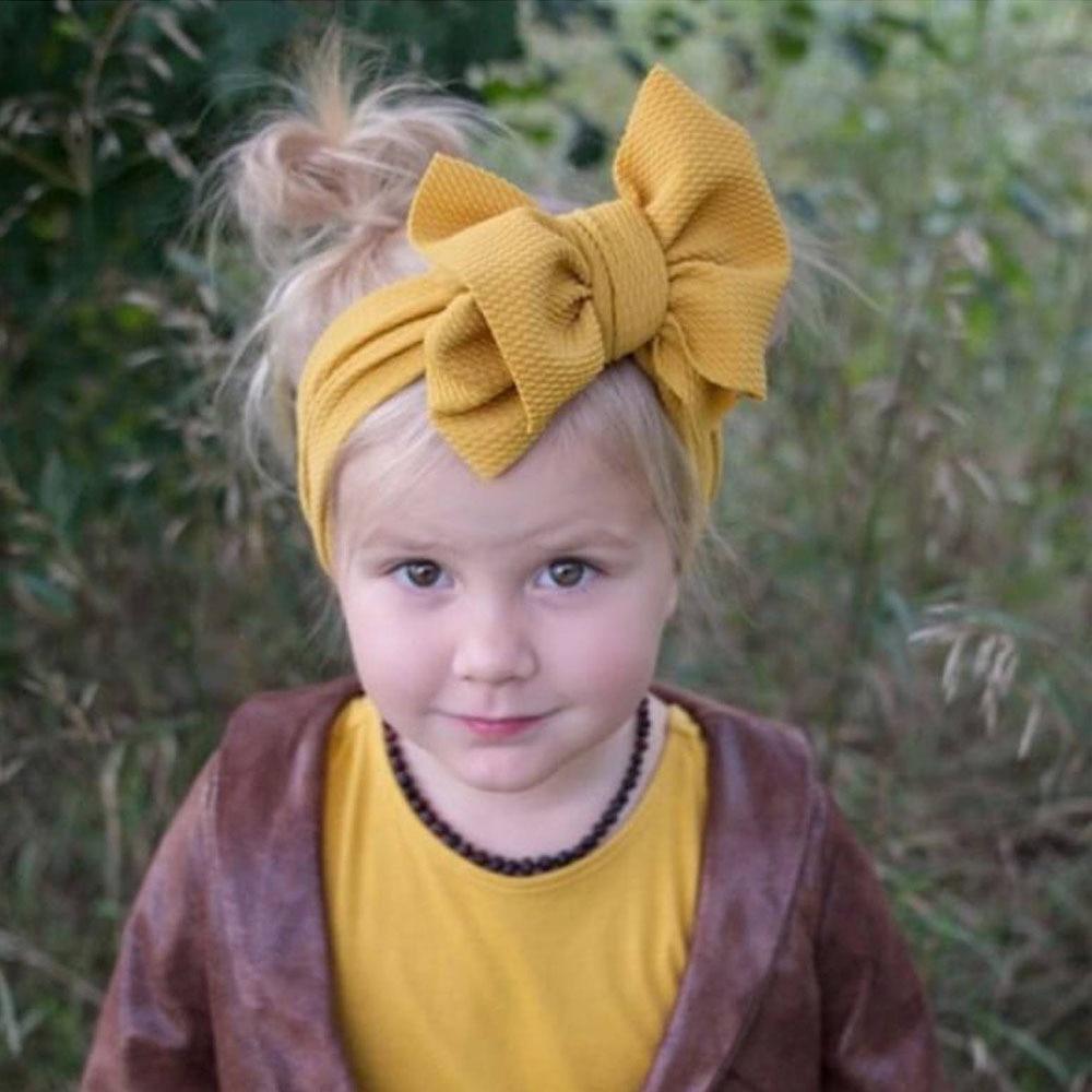 Baby Large Bow Girls Headband Big Bowknot Head wrap Kids Bow for Hair Cotton Infant Newborn Headbands For Baby