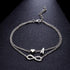 Anklet Heart Infinity Silver Color Ankle Bracelet 26 Letter Anklets For Women Foot Jewelry Style