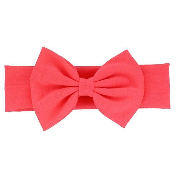 Cotton Elastic Newborn Baby Girls Solid Color Headband Bowknot Hair Band Children Infant Headband Bow for kids