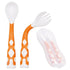 Baby Own Spoon and Fork Set With Travel Safe Case Toddler Babies Children Feeding Training Spoon Easy Grip Heat-Resistant Spoon