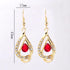 Unique Design Double Layer Water Drop Jewelry Sets for Women Fashion Crystal Necklace Earrings Bridal Wedding Jewelry Sets Gift