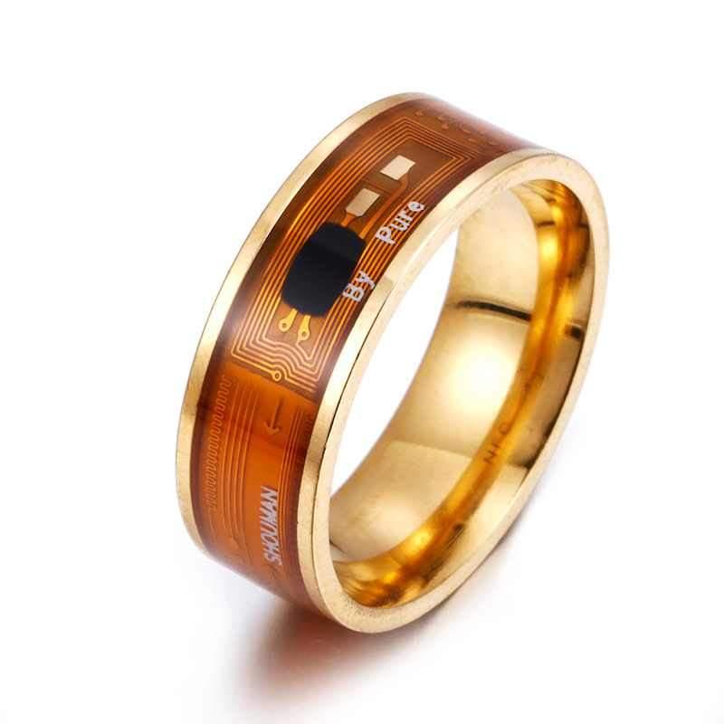 Fashion Men's Ring Magic Wear NFC Smart Ring Finger Digital Ring for Phones With Functional Couple Stainless Steel Ring