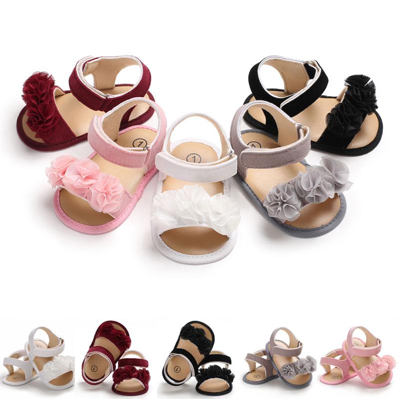 Princess Cute Baby Girls Newborn Infant Floral Sandals Soft Crib Walkers Breathable Shoes Best Baby Gift