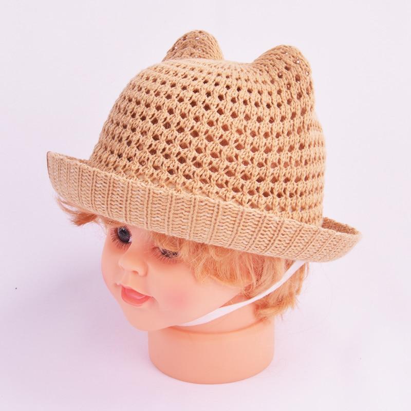 Modern Handmade Baby Hats For Children Bucket Cap Kids Toddler Sun Hat Hollow Mesh Caps Casual Beach Caps For Kids