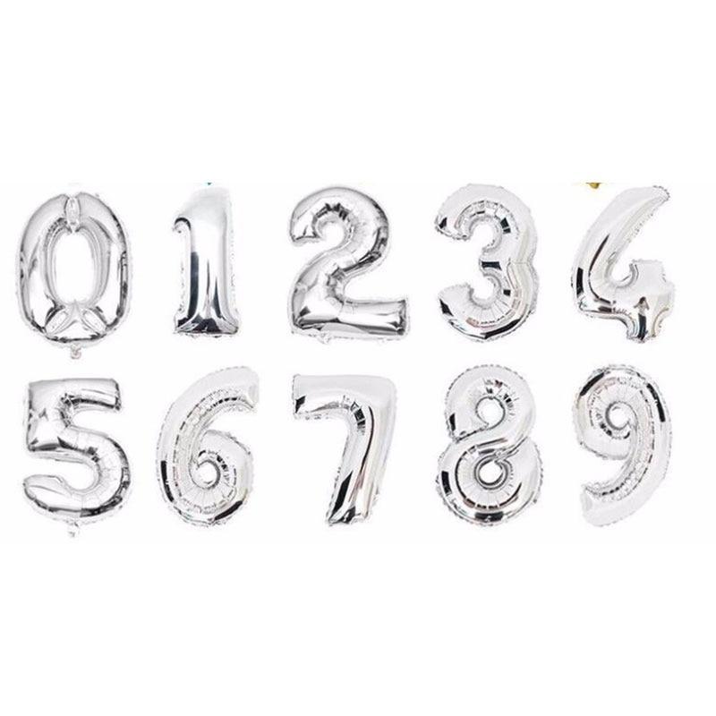 Big 32 Inch Number Foil Balloons Gold Silver Blue Digital Globos For Wedding Birthday Party Decoration In NEW Luxury Style