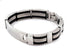 Men Stainless Steel Link Chain Bracelets & Bangles Men's Cuff  Wristband Biker Motorcycle Black Silicone Bracelet