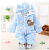 Modern Winter Baby  Bear Animal Costume Hooded Romper Warm Flannel Plush Jumpsuit For Girls and Boys