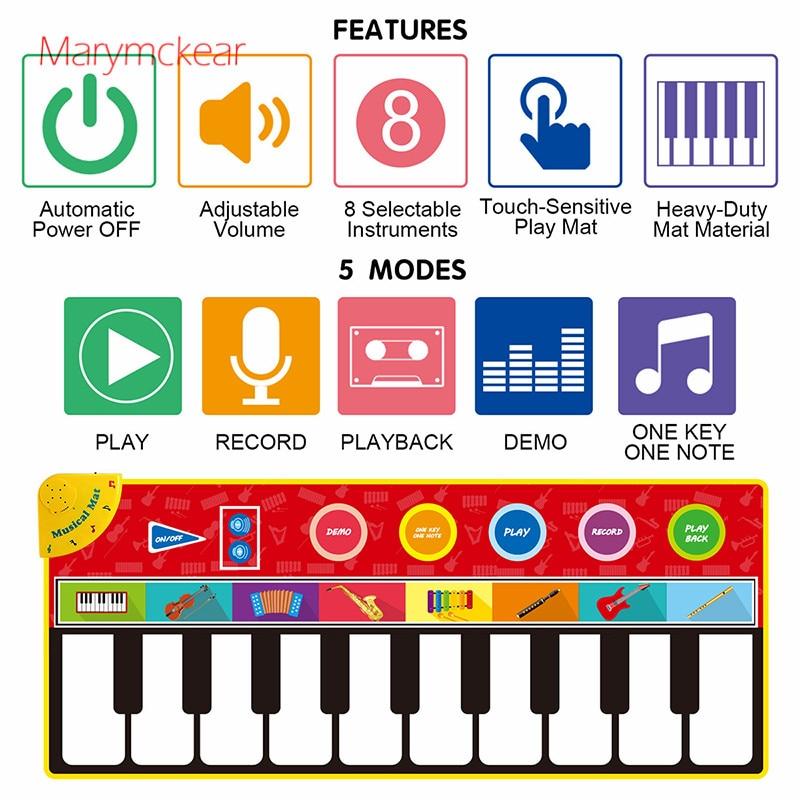 Children Musical Toys Crawling Piano Carpet Educational Toy Kids Baby Touch Play Game Mats Gift For Kids