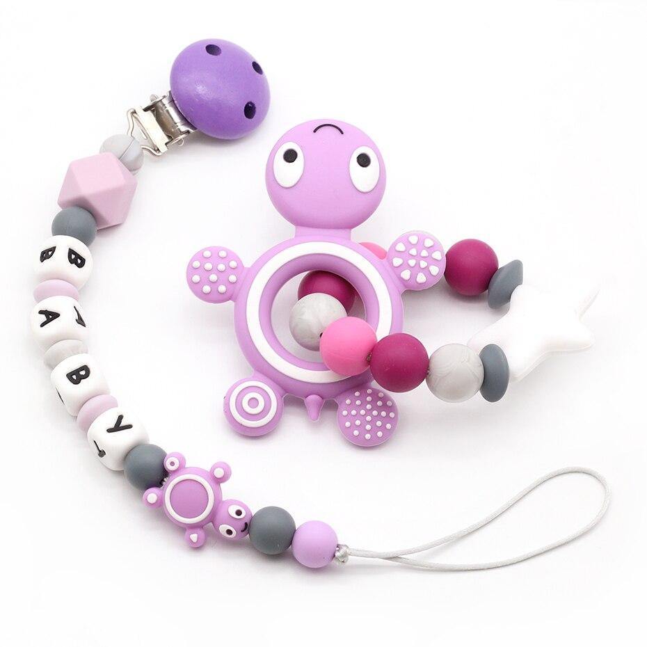 Modern Handmade Pacifier Clips Holder Chain Teething Silicone Pacifier Chains Holder For Baby For Pacifier