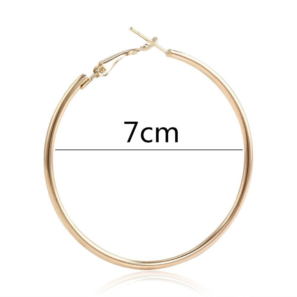 New Elegant Luxury Trendy Punk Big Size Hoop Earrings In Gold And Silver Color For Women