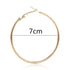 New Elegant Luxury Trendy Punk Big Size Hoop Earrings In Gold And Silver Color For Women