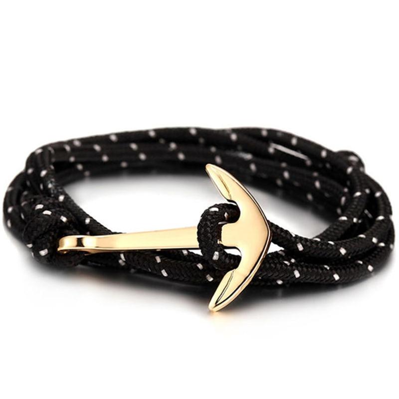 Style Nylon Rope Chain And Link Anchor Bracelets Popular Jewelry Anchor Bracelets For Women and Men