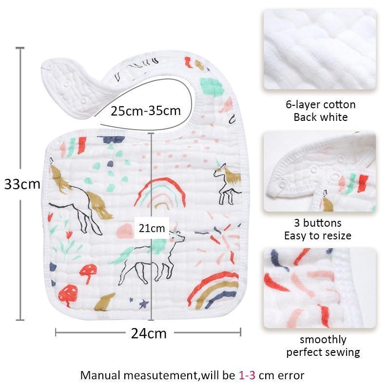 Cotton Baby Burp Cloth For Toddlers Feeding Durable Apron Multi-use Saliva Towel Scarf And Bandana Bibs