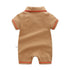 Style Summer Baby Boy girl Rompers 100% Cotton Gentleman Romper Toddler Kids Jumpsuits For Boys