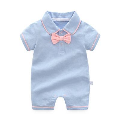 Style Summer Baby Boy girl Rompers 100% Cotton Gentleman Romper Toddler Kids Jumpsuits For Boys