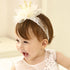 New Pink And Beige Crown Flowers Hairbands Girls Headbands Elastic Hair Band Kids Hair Accessories For Baby Girls