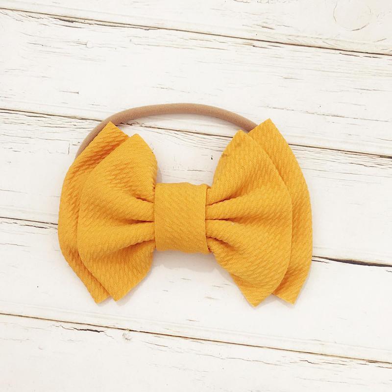 Modern Fashion Floral Headband Newborn Baby Elastic Hairbands Pearl Fresh Style Bow Knot For Girls