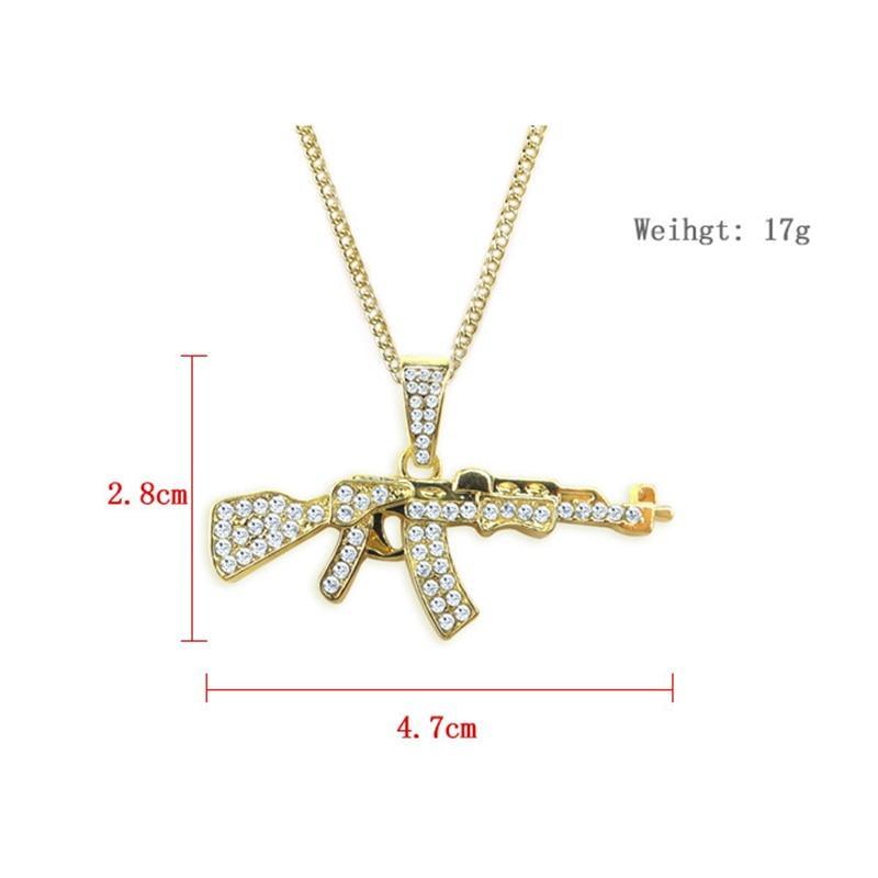 Modern Fashion Pendant Luxury Necklaces For Women And Men Cool Hip Hop Jewelry Steampunk Bling Rhinestone Elegant Gold Long Chain Necklace