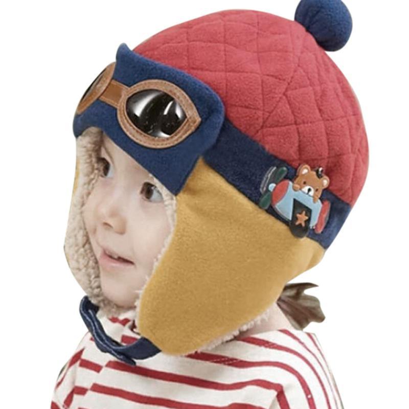 Modern Pilot Winter Warm Baby Hats Infant Toddlers Boys Girls Pilot Caps Ear flap Hat For Boys