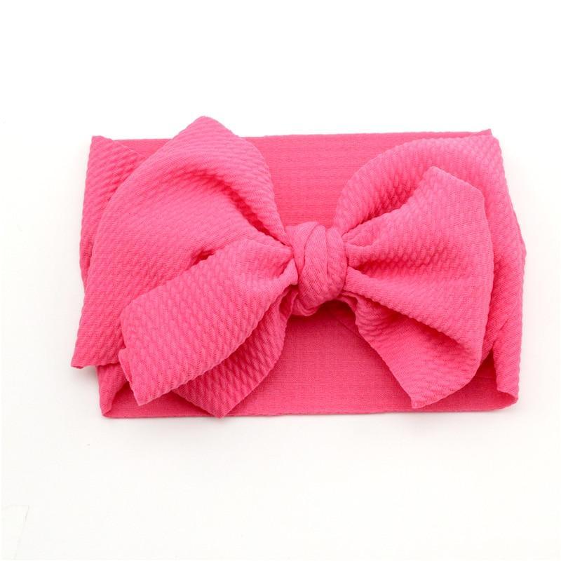 Adjustable Big Bow Headwrap  Top Knot Headbands Over Sized Bow Hair Turban for Newborn Girl