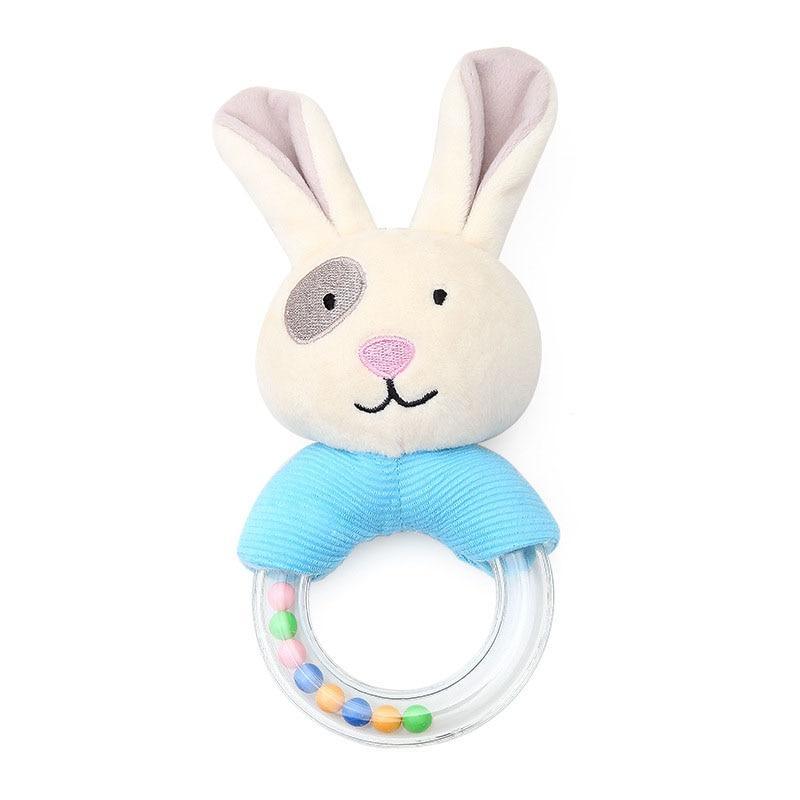 Modern Luxury Baby Rattle Toys Rabbit Plush Baby Cartoon Bed Toys for Newborn Educational Toy Rabbit Bear Hand Bells For Kids and Baby