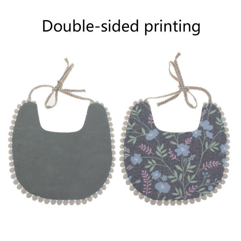 Modern Handamde Saliva Towel Floral Vintage Newborn Double Side Bibs Boys Girls Props Bandana Countryside Bib For Kids