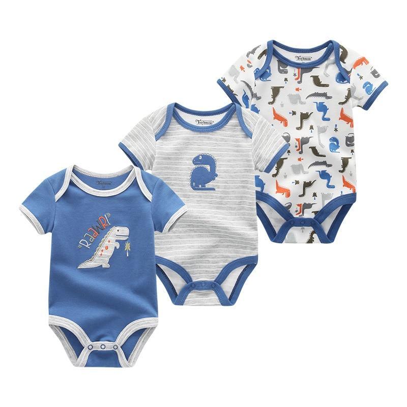 Modern 3PCS Baby Girl And Boy Newborn Boy Short Sleeve Baby Romper Jumpsuit Set For Boys and Girls