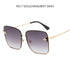 Luxury Square  Modern  WIth  Metal Luxury Bee Sunglasses For  Women and Ladies With  Retro Brand designer Metal Frame Oversized Style And Grandient Glasses