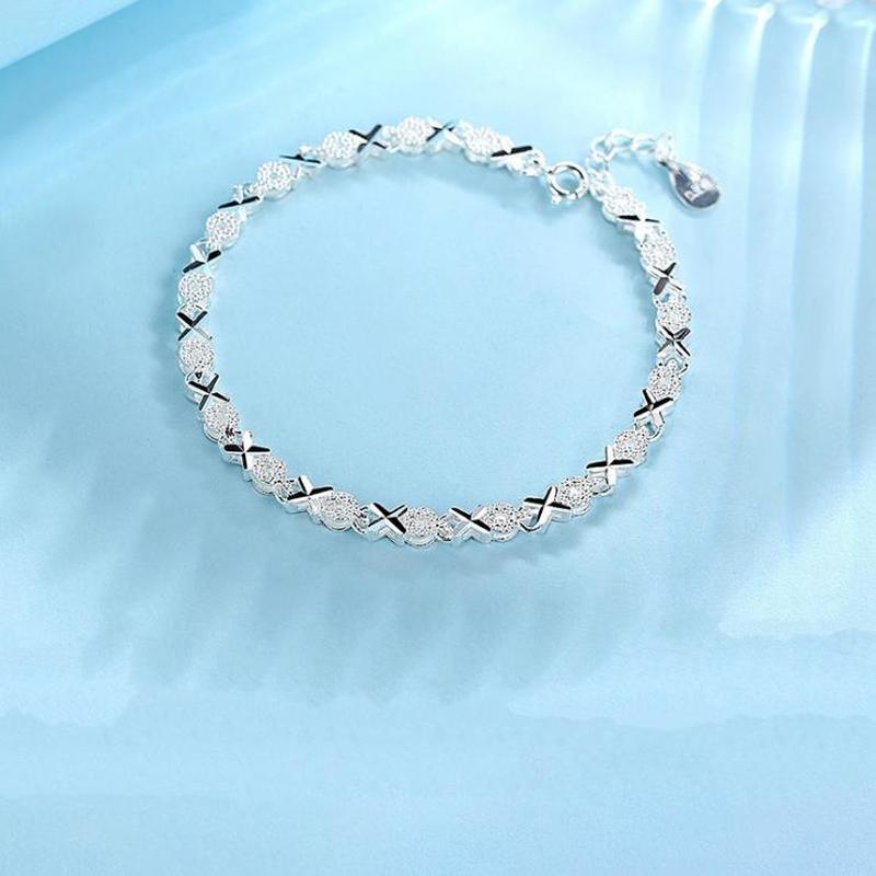 Top Quality Elegant 925 Sterling Silver Luxury Bracelets For Women Wedding Accessories Lady Fashion Zircon Geometric Bracelet Girl Gift