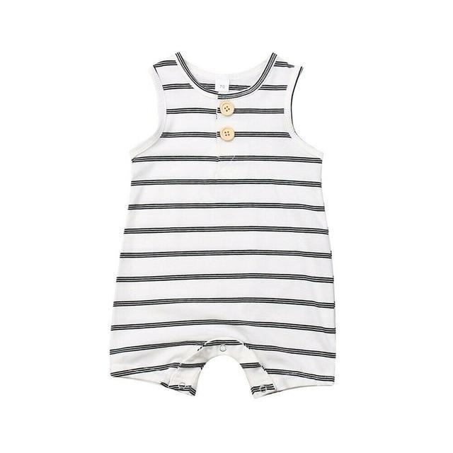 Summer Clothing Newborn Infant Baby Boy/Girl Striped Romper Sleeveless Outfit Jumpsuit Pajamas