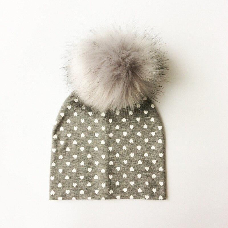 Luxury Modern Baby Hat Cotton Printing Hat With Pompon For Girls Autumn Winter Boys Caps Children Bonnet For Kids