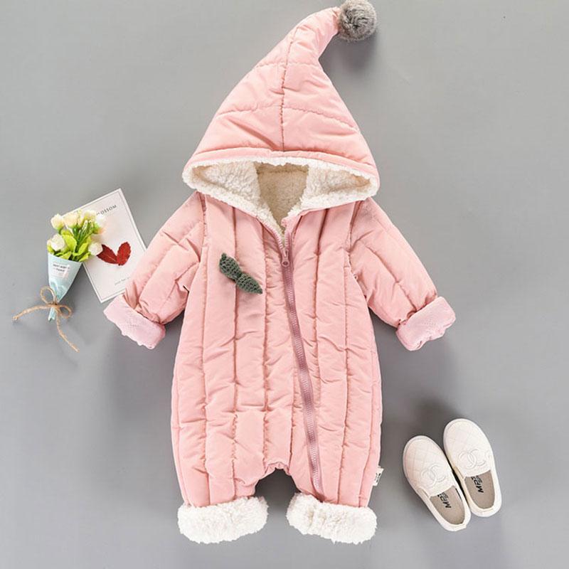 Newborn Infants Baby girls/boys Warm Hooded Jumpsuit Jacket Baby wear Clothing sets For Boys And Girls Winter Coat Jumpsuit in Several Sizes