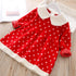 New Baby Winter Knitted Clothes Infant Toddler Tops Shirts For Baby Girls Retro Dress Design