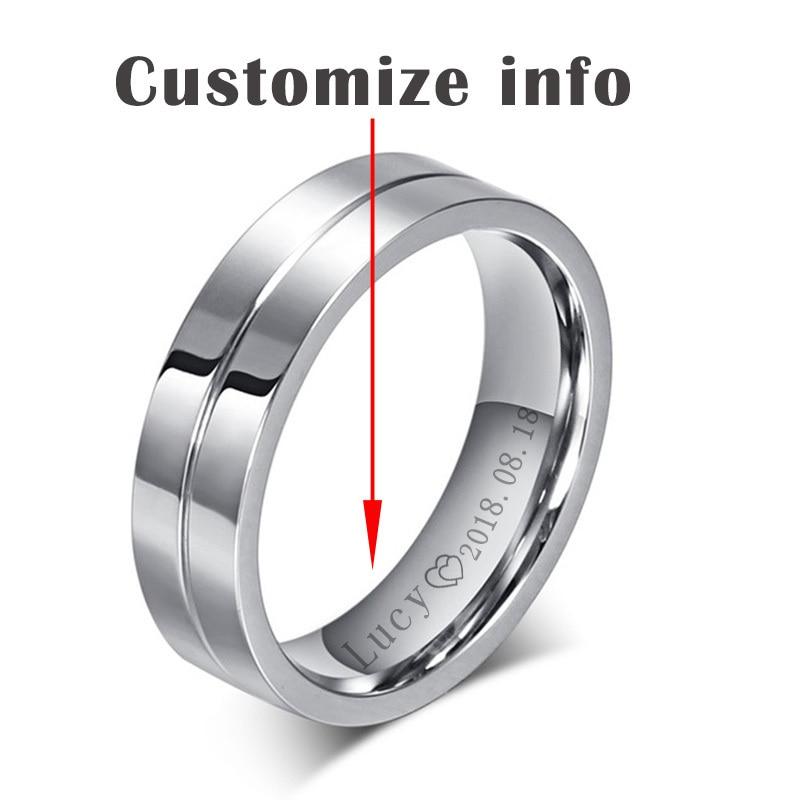 Modern Wedding Band Nice Engagement Rings For Couples Women And Men Stainless Steel Made For Lovers With Personalized Anniversary Gift