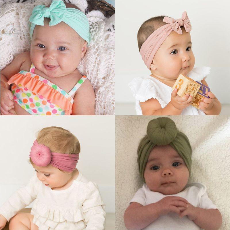 Nylon Baby Headband Bow Headbands For Cute Kids Girls Hair Girls Turban Hairband Children Bow