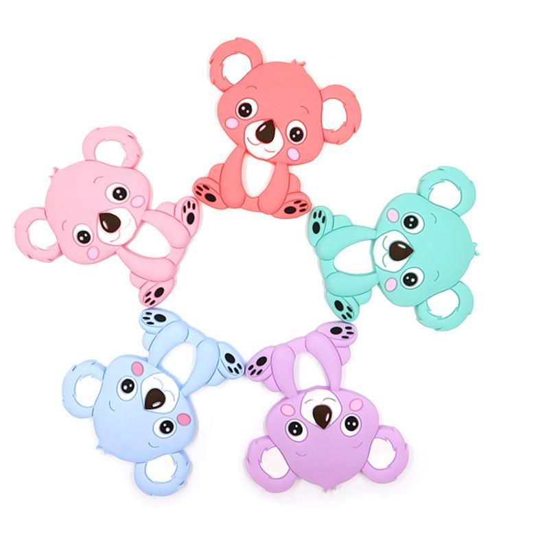 1pc Unique Baby Koala Silicone Teether Teething Chew Toy   Nursing Tool Pendant Food Grade Silicone