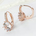 Elegant Vintage Earrings Luxury Rose Gold Crystal Modern Bling Drop Earrings for Women Girls Christmas  Wedding Jewelry