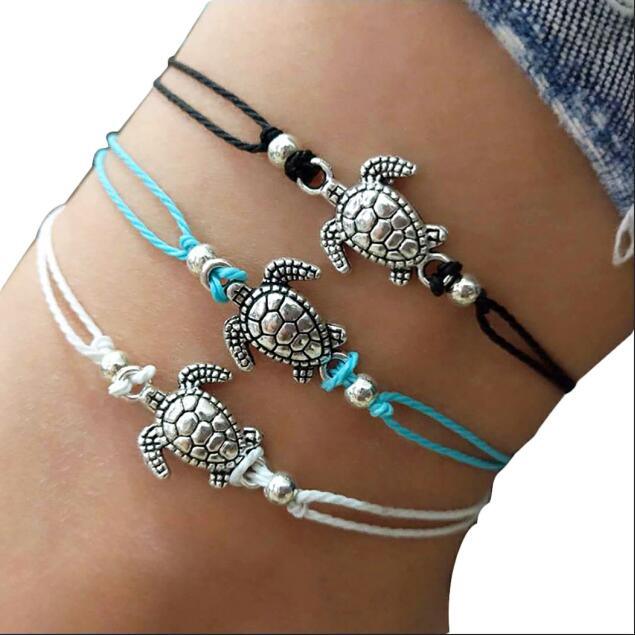 Shell Beads Starfish Sea Turtle Anklets For Women Multi Layer Anklet Handmade Bohemian Jewelry