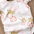 Modern Luxury Baby Girls Bunny Floral Off shoulder Romper Jumpsuit Outfits For Baby Girl