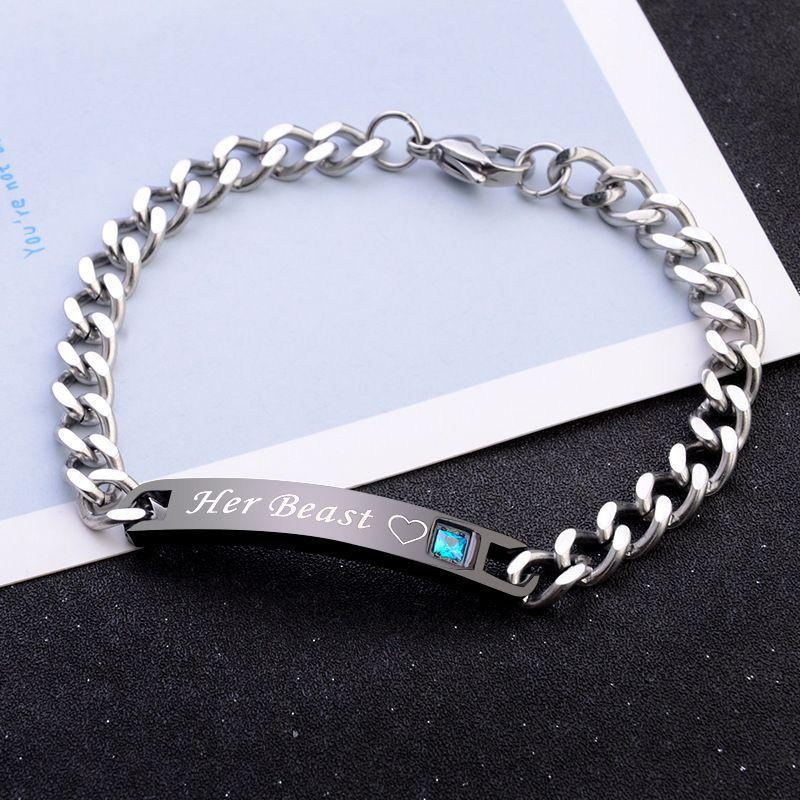 Women Silver Color Lucky Bracelet for Female Blue Crystal Heart Charm Bracelet Women Bridal Wedding Engagement Fine Jewelry Gift