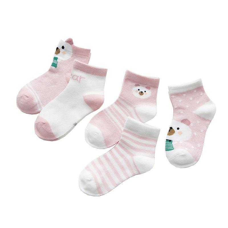 5 Pairs Infant Mesh Thin Cotton Socks For Newborn Baby Girls And Boy  Clothes Accessories