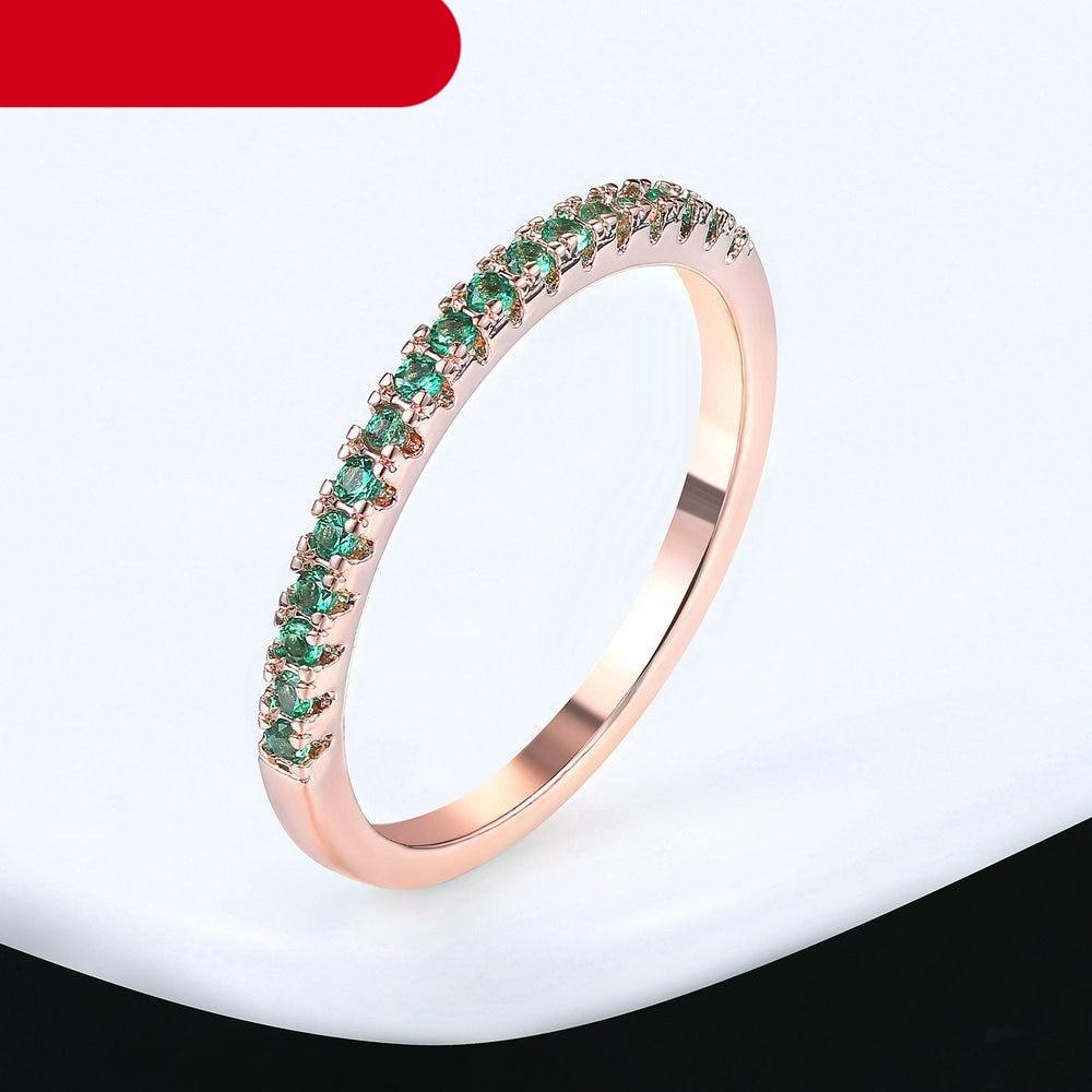 Luxury Diamond Wedding Ring For Women In Shiny Modern Classical Multicolor Mini Cubic Zirconia Rose Gold Style Color Cubic Zirconia Jewelry