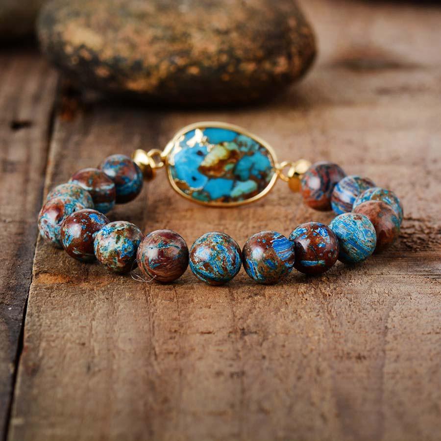 Handamde Men and Woman Bracelet Stone Tibetan Beads Women Stretchy Bracelets Yoga  Elastic Charm Bracelets Luxury Jewelry