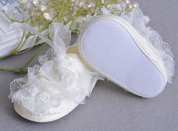 Baby Girls Princess Flowers White Elegant Luxury Shoes High Quality Lightweight Soft Sole Shoe