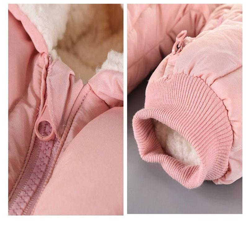 Newborn Infants Baby girls/boys Warm Hooded Jumpsuit Jacket Baby wear Clothing sets For Boys And Girls Winter Coat Jumpsuit in Several Sizes