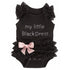 Modern Luxury Elegant Little Black Romper Pajama Jumpsuits For Newborn Babies Girl