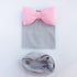 infant Baby Hat Girl big bow Butterfly Knot Cap cotton Collar Scarf set hat for girls baby