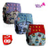 Modern Luxury Printed Washable Real Cloth Pocket Nappy,3 nappies/diapers Set For Girls and Boys Baby In Elegant Style